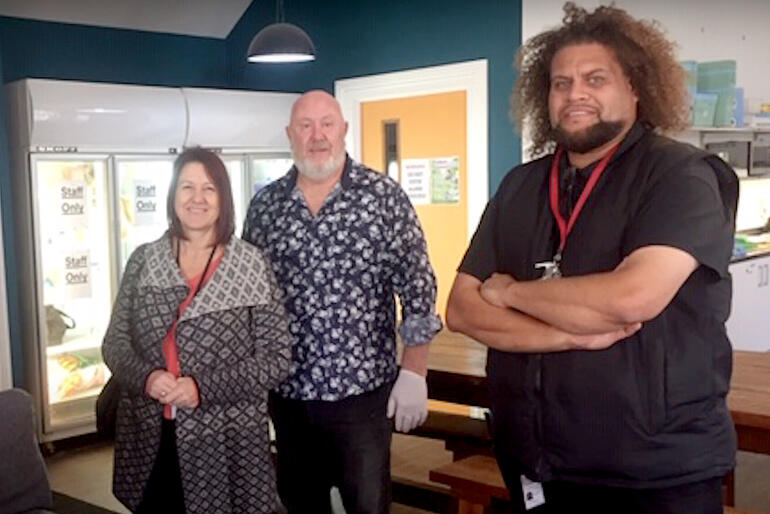 Members of the 95-strong Auckland City Mission team who worked through lockdown to help house rough sleepers and distribute food parcels. Members of the 95-strong Auckland City Mission team who worked through lockdown to help house rough sleepers and distribute food parcels.