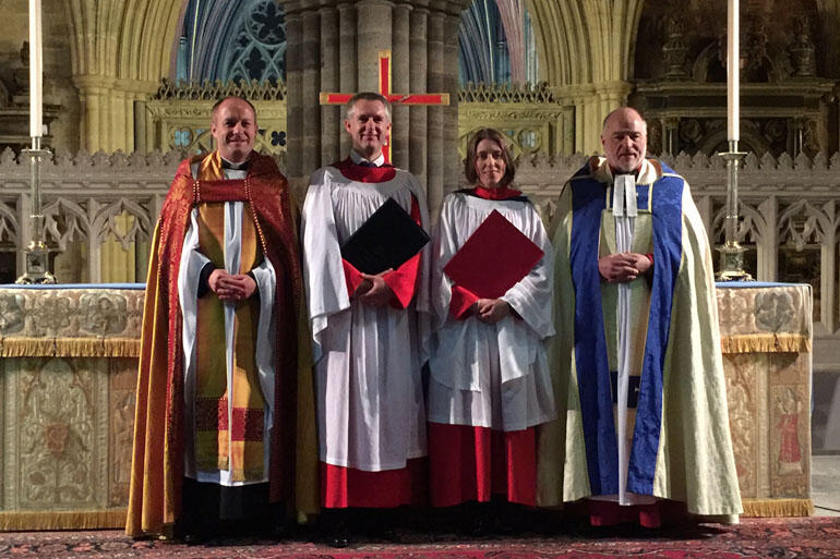 From left: Jayson Rhodes, Tim Noon, Liz Noon and Dean Jonathan Draper 