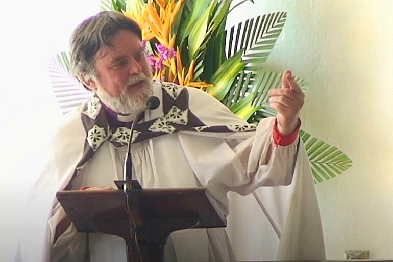 Archbishop Philip Richardson preaches at the Oceania Anglican leaders' Fono in Honiara, Solomon Is. 21 May 2023 Archbishop Philip Richardson preaches at the Oceania Anglican leaders' Fono in Honiara, Solomon Is. 21 May 2023