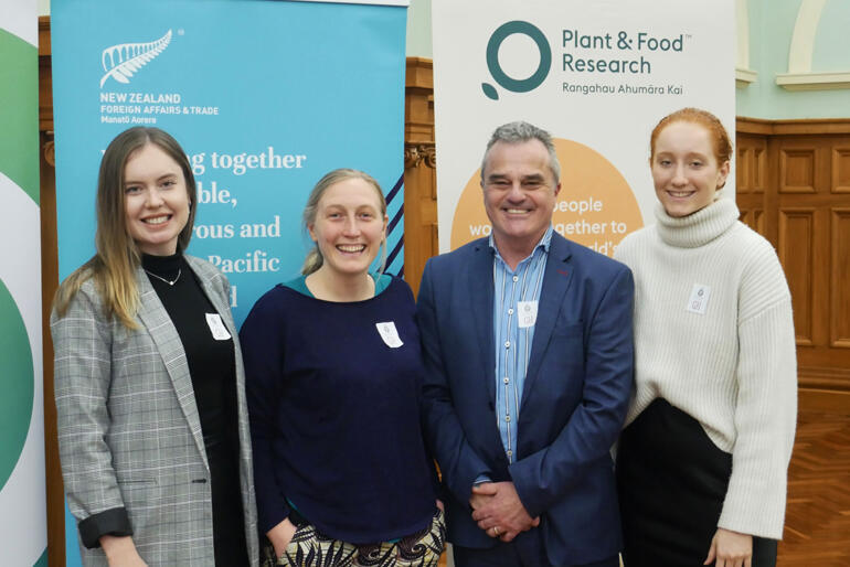 Some of Anglican Missions' 2021 team L-R: Prog. Manager Steph Fry, Intern Teresa Edge, Director Michael Hartfield, Intern Imogen Inglis.