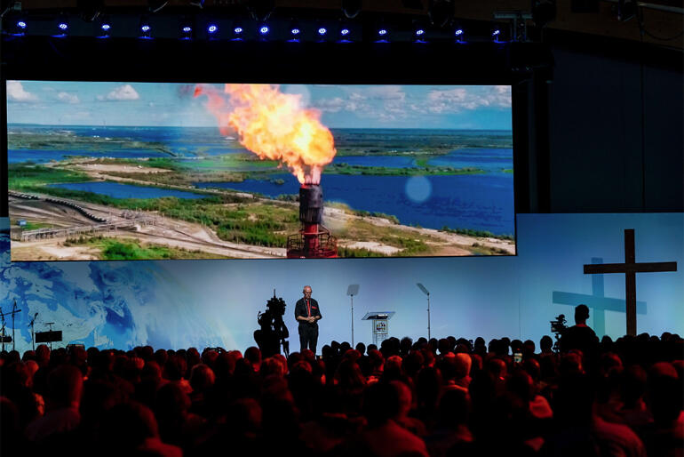 Archbishop of Canterbury Justin Welby talks about the urgent need to address the climate crisis in his first Lambeth keynote talk. Archbishop of Canterbury Justin Welby talks about the urgent need to address the climate crisis in his first Lambeth keynote talk.