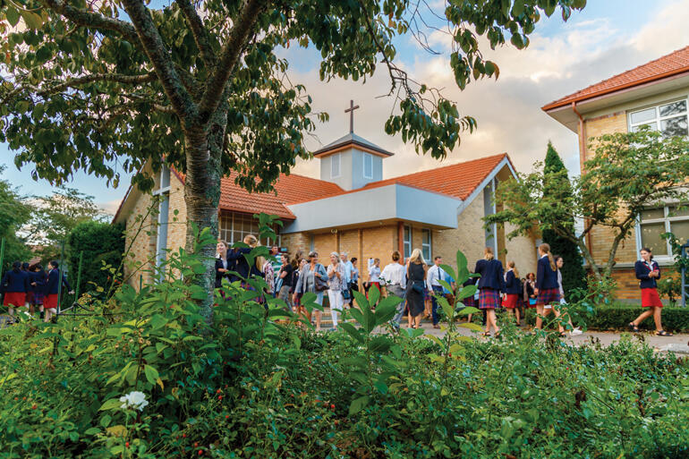 The chapel is at the heart of Waikato Diocesan School for Girls.