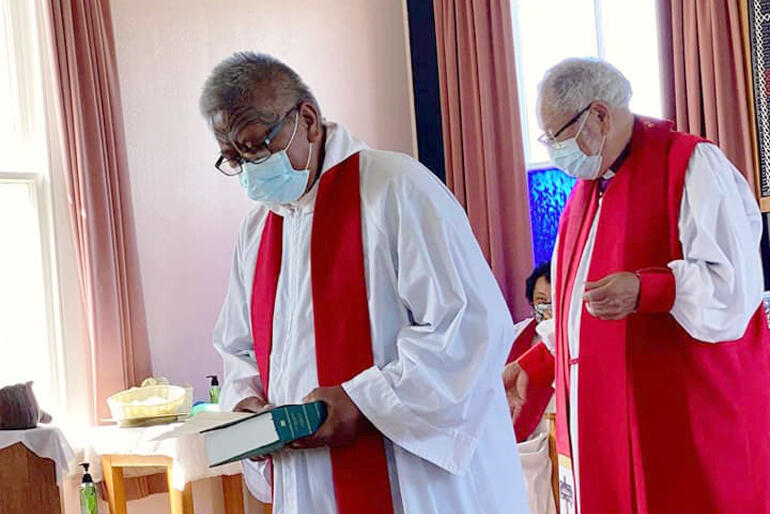 Rev George Coleman receives his licence as Lead Enabler | Encourager for Te Hāhi Aperahama o Koreti Takitimu.