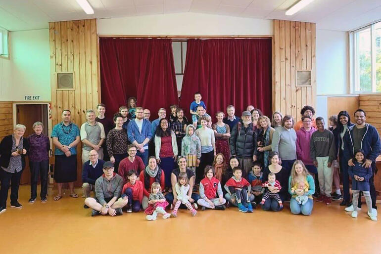 The church whānau at St Michael and All Angels Kelburn, Wellington gather to celebrate Tikanga Youth Sunday on 15 October 2019. Photo: Rosa Filoi