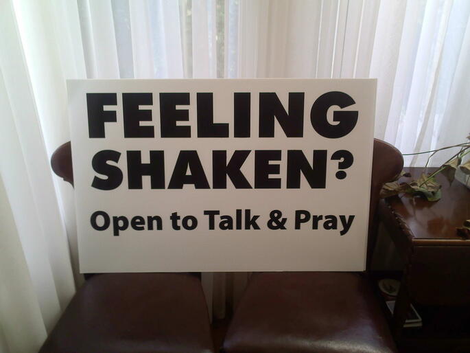 These signs are sprouting outside Anglican churches throughout Christchurch. These signs are sprouting outside Anglican churches throughout Christchurch.
