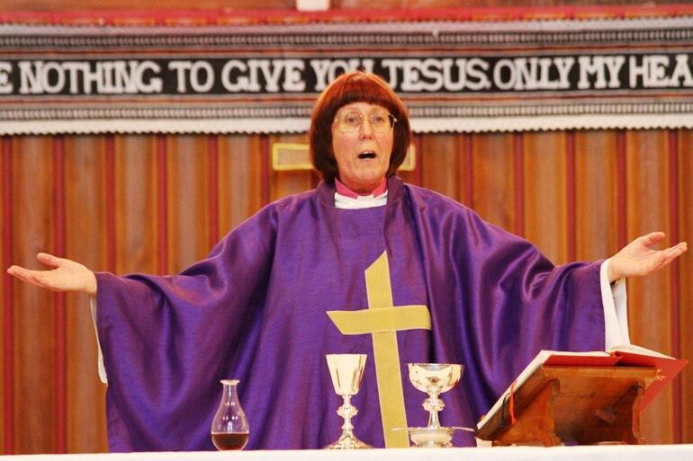 "I have nothing to give you, Jesus. Only my heart." Helen Roud celebrates the Eucharist at St Chad's, Linwood.