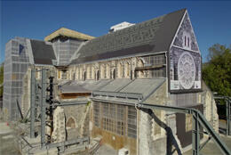 The partially reinstated Christ Church Cathedral shines in the sun