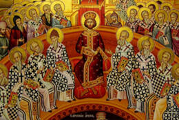 Ancient mosaic shows bearded early church bishops