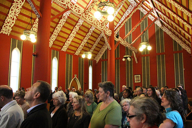 On Monday evening, the brothers were welcomed at Rangiatea church in Otaki