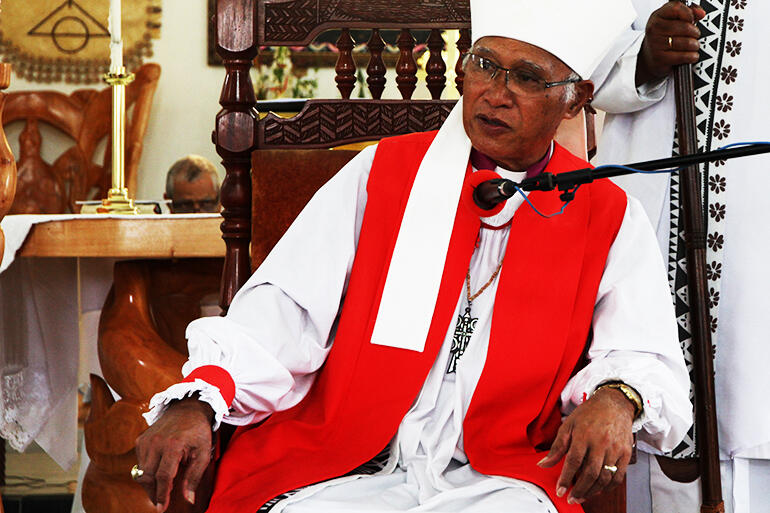 Archbishop Winston Halapua, seen here during celebrations to mark the refurbishment of St Paul's Church in Nuku'alofa in May last year.