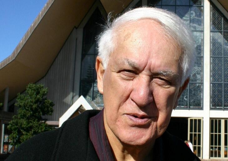 Sir Paul Reeves - in the forecourt of Auckland's Holy Trinity Cathedral, where he was a parishioner. Sir Paul Reeves - in the forecourt of Auckland's Holy Trinity Cathedral, where he was a parishioner.
