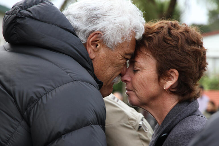 That's Mahara Okeroa and Dame Susan Devoy, the race relations conciliator.