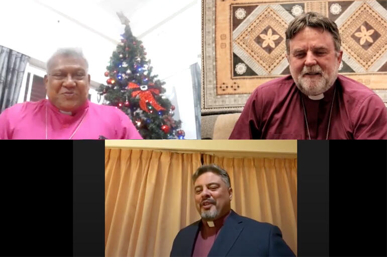 Archbishop Fereimi Cama, Archbishop Don Tamihere and Archbishop Philip Richardson share a message of peace for Christmas. Archbishop Fereimi Cama, Archbishop Don Tamihere and Archbishop Philip Richardson share a message of peace for Christmas.