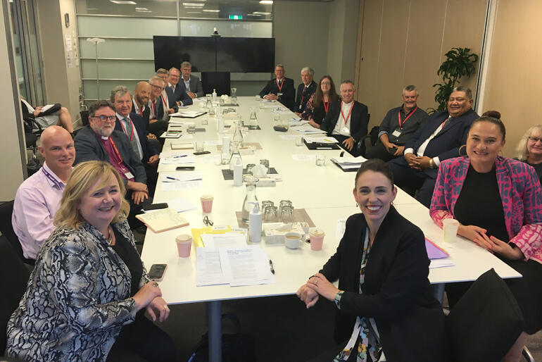 Archbishop Philip Richardson joined a church leaders' meeting on social policy with Prime Minister Jacinda Ardern yesterday. Archbishop Philip Richardson joined a church leaders' meeting on social policy with Prime Minister Jacinda Ardern yesterday.