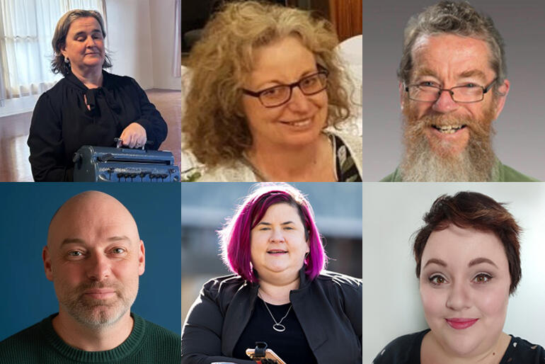Summit speakers (Top)L-R:Karen Plimmer, Carolyn Tregea, David Loving-Molloy, Gray Ruffel, Prudence Walker and Hilary Willett.