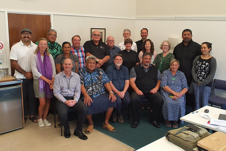 Standing Committee of General Synod Te Hīnota Whānui gather at their meeting in early March 2020 - before the era of social distancing.