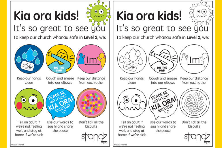Strandz Tikanga Pākehā children's ministry hub has produced a poster to help children remember how to do church at Level 2. Strandz Tikanga Pākehā children's ministry hub has produced a poster to help children remember how to do church at Level 2.