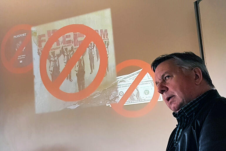 Archbishop Sir David Moxon lays out the typical features of a human trafficking crime in an August 2019 seminar at Vaughan Park. Archbishop Sir David Moxon lays out the typical features of a human trafficking crime in an August 2019 seminar at Vaughan Park.