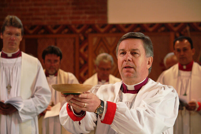 Archbishop David Moxon celebrating at the General Synod Eucharist. Archbishop David Moxon celebrating at the General Synod Eucharist.