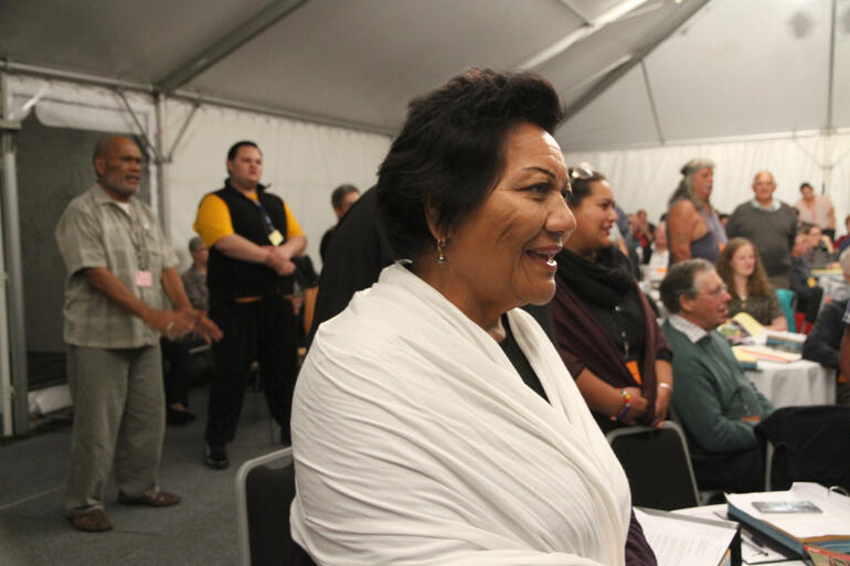 Pane Kawhia joins the waiata to end Monday's 'A Way Forward' conversations. Pane Kawhia joins the waiata to end Monday's 'A Way Forward' conversations.