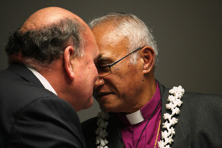 Herewini Parata passes on the greetings and congratulations of Tikanga Maori to the new Bishop. Herewini Parata passes on the greetings and congratulations of Tikanga Maori to the new Bishop.