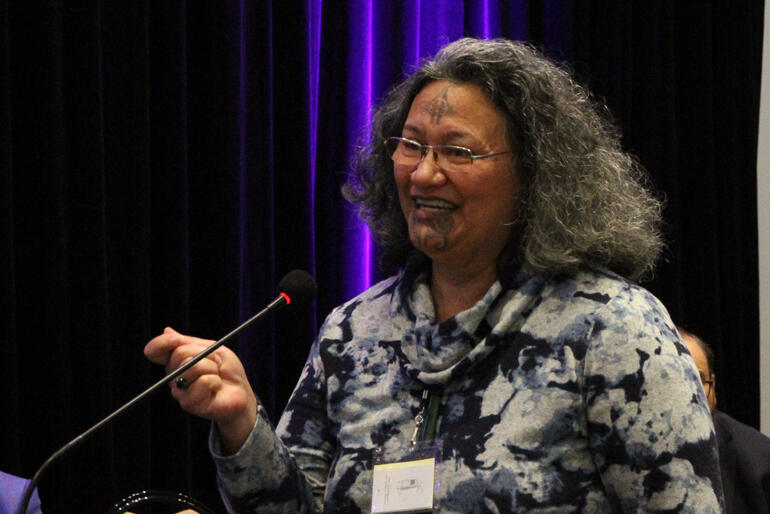 Pīhopatanga o Te Upoko o Te Ika delegate Ema Weepu speaks in support of extending scholarships for Church of Melanesia students. Pīhopatanga o Te Upoko o Te Ika delegate Ema Weepu speaks in support of extending scholarships for Church of Melanesia students.