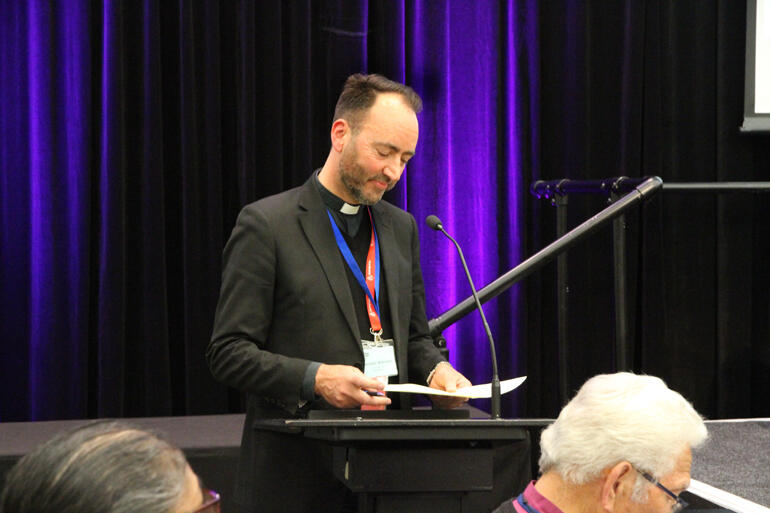 Councillor for Ecumenism Rev Canon Michael Wallace moves a motion to embed the Week of Prayer for Christian Unity in the Church's lectionary.