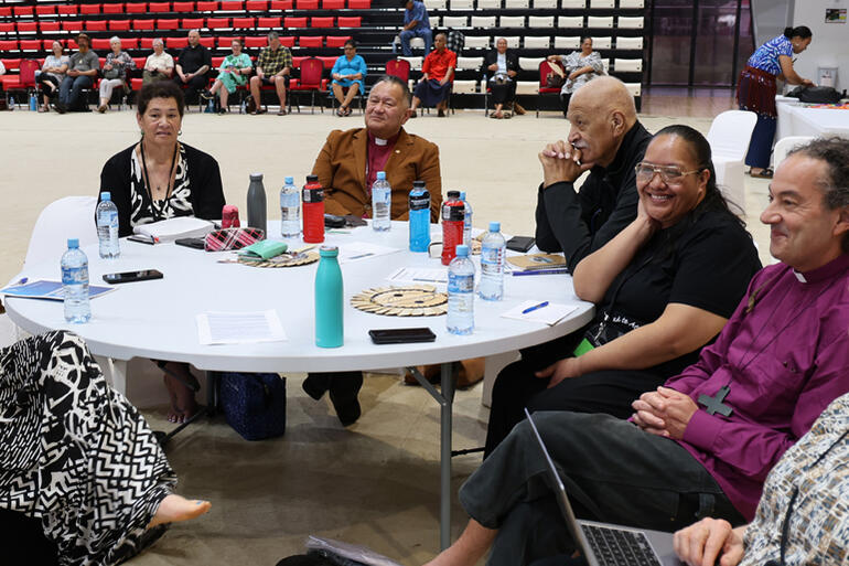 General Synod delegates gather into three tikanga talanoa groups for the equity conversation.