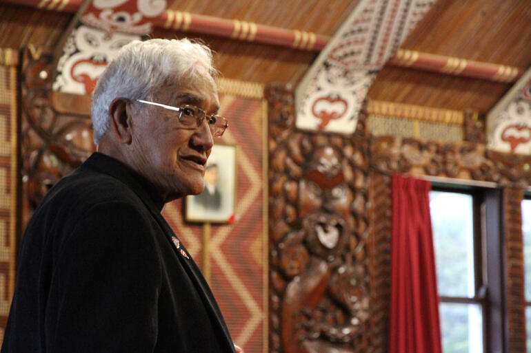 Archdeacon Tikituterangi Raumati celebrates the first time Te Hinota Whanui has gathered at Owae. Archdeacon Tikituterangi Raumati celebrates the first time Te Hinota Whanui has gathered at Owae.