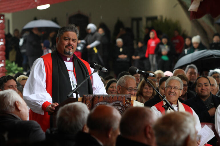 Archbishop Don Tamihere preaches at the 160th commemorations of the Māori King movement in May 2018. Archbishop Don Tamihere preaches at the 160th commemorations of the Māori King movement in May 2018.