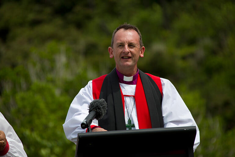 The Bishop of Auckland, The Rt Rev Ross Bay, welcomes the people. The Bishop of Auckland, The Rt Rev Ross Bay, welcomes the people.