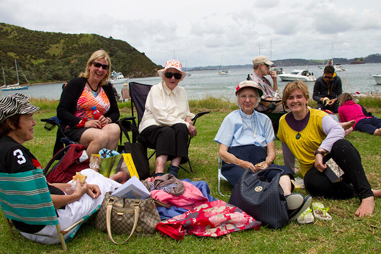 The woman in the blue top is the Rev Patrician Bawden, historian and long-time campaigner for the recognition of the site. The woman in the blue top is the Rev Patrician Bawden, historian and long-time campaigner for the recognition of the site.