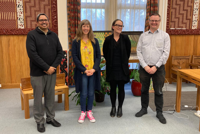 'Sexual Abuse in the Church: Honest Conversations' speakers L-R: Dr George Zachariah, Rev Dr Miryam Clough, Prof. David Tombs and Dr Emily Colgan.