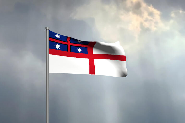 The flag of the United Tribes who declared their independence on 28 October 1835 with the signing of the Declaration of Independence. The flag of the United Tribes who declared their independence on 28 October 1835 with the signing of the Declaration of Independence.