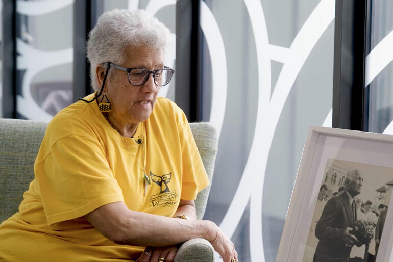 Ope Maxwell shares history from her father, the late Te Hira Paenga's time in service at Pātoromu.