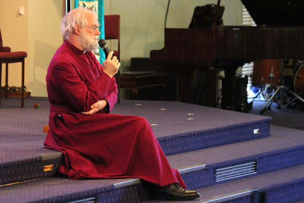 Dr Williams chats about holiness with young Anglicans in St Christopher's, Avonhead. Dr Williams chats about holiness with young Anglicans in St Christopher's, Avonhead.