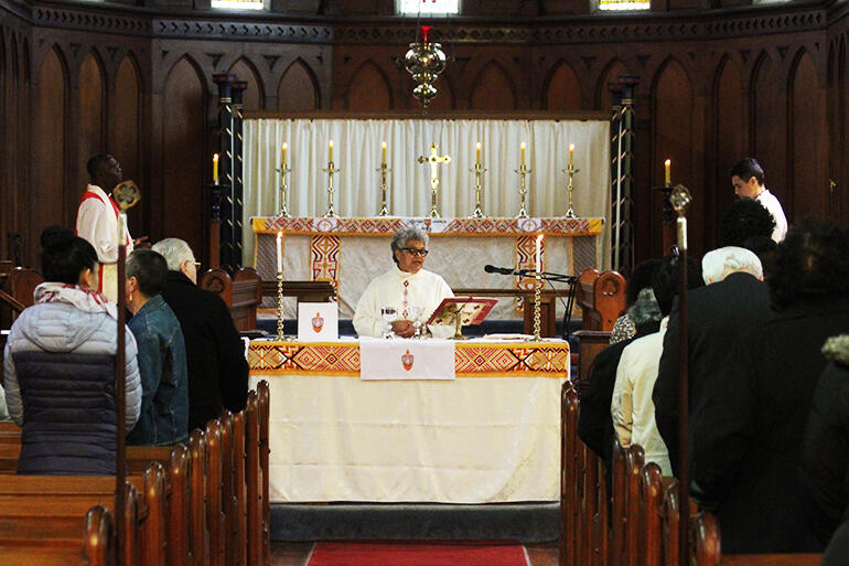 Rev Jacynthia Murphy presided at the Eucharist. Rev Jacynthia Murphy presided at the Eucharist.
