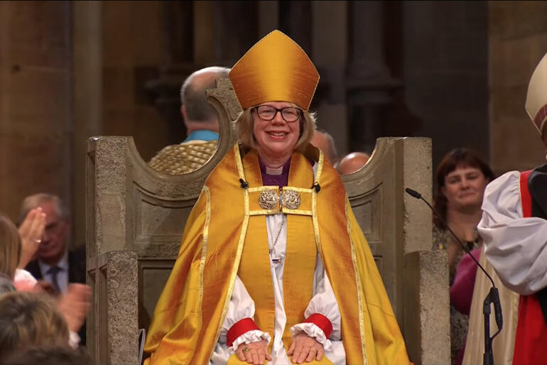 The Most Reverend and Right Honourable Dame Sarah Mullally is installed as Archbishop of Canterbury.