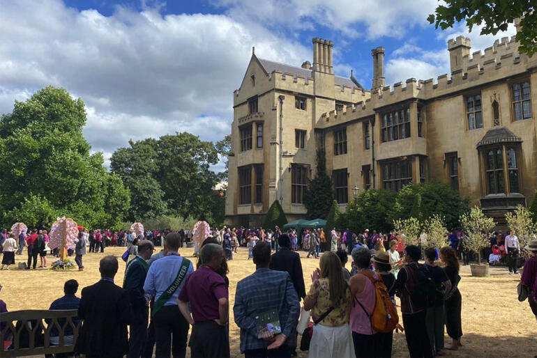 Bishops gather in the gardens of Lambeth Palace to study and pray about the climate crisis and launch the Communion Forest. Bishops gather in the gardens of Lambeth Palace to study and pray about the climate crisis and launch the Communion Forest.