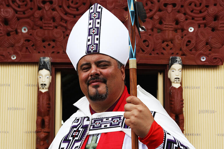 Pihopa hou - Don Tamihere, the newly ordained and installed Pihopa o Te Tairawhiti. Pihopa hou - Don Tamihere, the newly ordained and installed Pihopa o Te Tairawhiti.