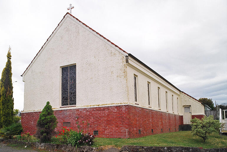 The exterior of the old St Michael and All Angels' chapel, on the Napier Terrace site. The exterior of the old St Michael and All Angels' chapel, on the Napier Terrace site.