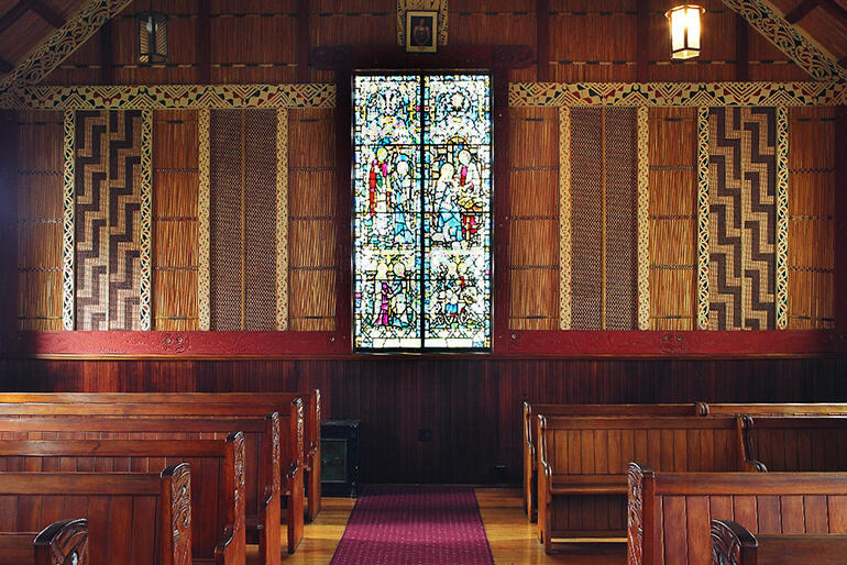 The 'west end' of the nave in the old Napier Terrace chapel. The 'west end' of the nave in the old Napier Terrace chapel.
