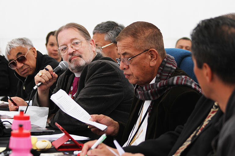 Bishop Mark McDonald of Canada asking the question. Bishop Mark McDonald of Canada asking the question.