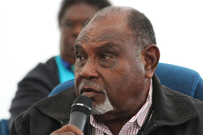Bishop Saibo Mabo, of the Diocese of North Queensland. He has responsibility for the Torres Strait Islands. Bishop Saibo Mabo, of the Diocese of North Queensland. He has responsibility for the Torres Strait Islands.