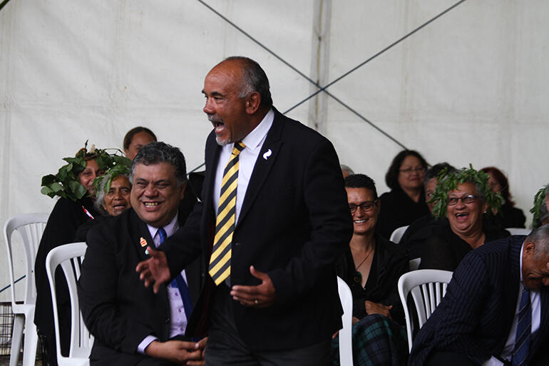 Te Ururoa Flavell in full jest mode. Te Ururoa Flavell in full jest mode.