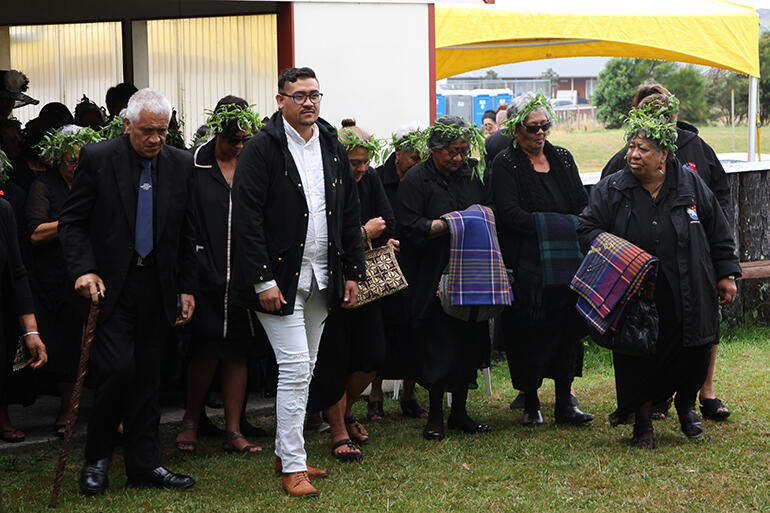The Kingitanga royal family move on, led by Te Ariki Tamararo, Kingi Tuheitia’s son. The Kingitanga royal family move on, led by Te Ariki Tamararo, Kingi Tuheitia’s son.