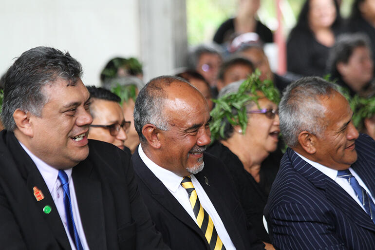 Three wise men: From left, Rahui Papa, Te Ururoa Flavell and Tuku Morgan. Three wise men: From left, Rahui Papa, Te Ururoa Flavell and Tuku Morgan.