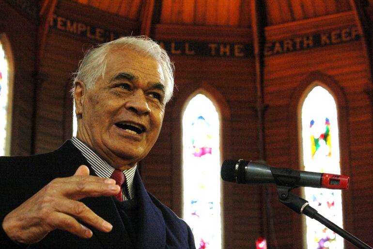 Haare Williams, representing the Marae Heritage Fund of the Lotteries Grants Board. Haare Williams, representing the Marae Heritage Fund of the Lotteries Grants Board.
