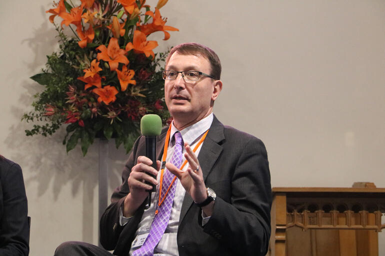 Church Property Trustees manager Gavin Holley answers synod members’ questions on the details of each cathedral option. Church Property Trustees manager Gavin Holley answers synod members’ questions on the details of each cathedral option.
