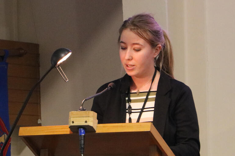 Youth synod member Jessica Lee asks synod to save the historic cathedral for her and her future children. Youth synod member Jessica Lee asks synod to save the historic cathedral for her and her future children.